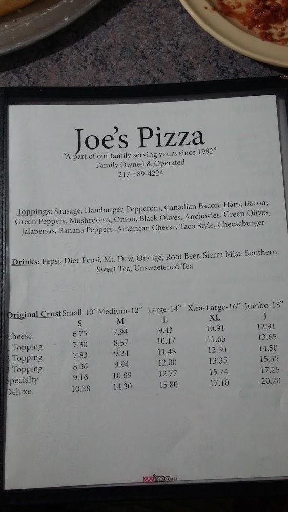Joe's Pizza Menu image 2